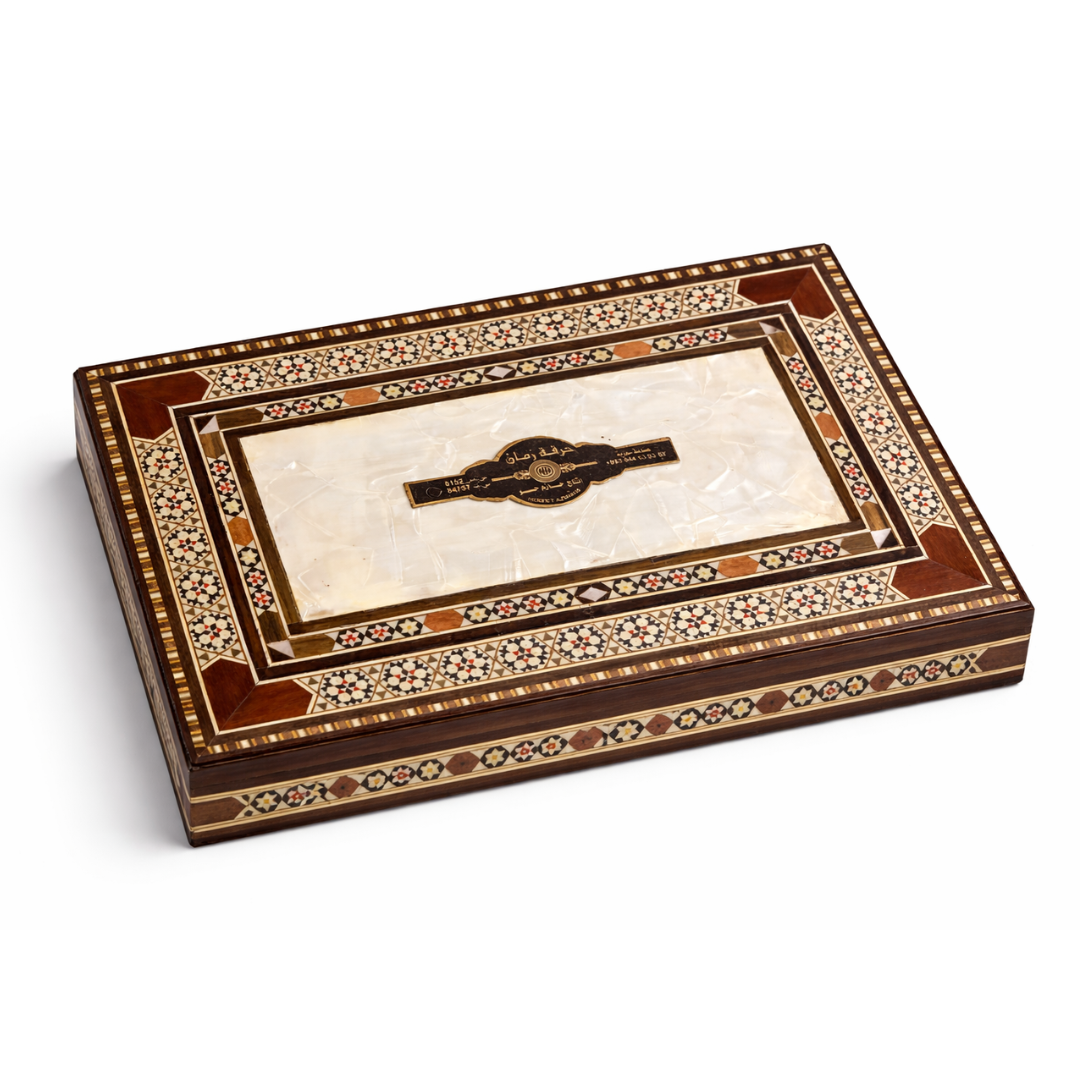 Luxury Aleppo Soap Gift Box – Handmade Wooden Box with Olive, Laurel & Musk Oils